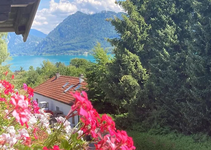 Ferienwohnung Mit Seeblick, Unterach Am Attersse